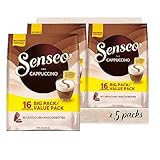 Senseo Pads Cappuccino, 16 Kaffeepads, 5 x 16 Getränke in der Vorratspackung