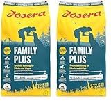 JOSERA Family Plus (1 x 12,5 kg) | Puppy | Premium Trockenfutter für trächtige/säugende Hündinnen & Welpen | Lachs & Geflügel | Optimale Versorgung mit Enegie & L-Carnitin | weizenfrei| 2er Pack