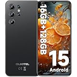 OUKITEL C1 Android 15 Smartphone Ohne Vertrag, 16GB+128GB /1TB Handy Günstig, 6.52' HD+ Handy Ohne Vertrag,5150mAh Simlockfreie Handys, 13MP+5MP, Dual 4G SIM 3 Steckplatz/Fingerabdruck/OTG/3.5mm Jack