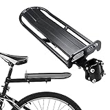 ZIOYA Gepäckträger Mountainbike Aluminiumlegierung Gepäckträger Fahrrad Schwarz Hinten Verstellbar Maximalbelastung 10 KG Fahrrad Gepäckträger Schnelle Montage für Cargotasche