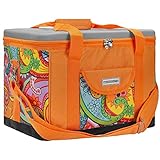 anndora Kühltasche XL Paisley orange 40 Liter - Kühlbox Isoliertasche Picknicktasche