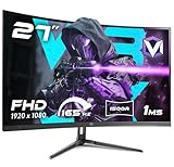 Vibox 27 Zoll, 165Hz Curved Gaming-Monitor – FHD 1080p Auflösung, 1ms, Adaptive Sync, HDMI & DisplayPort