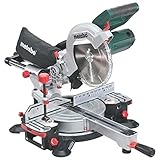 Metabo Kappsäge KGSV 216 M (1350 W, Säge mit Zugfunktion, Max. Schnitttiefe 90°/45°65 / 36 mm, Max. Schnittbreite 90°/45°305 / 205 mm, inkl. Sägeblatt + Tischverbreiterung, mit Laser) 619261000