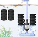 FEDOUR Aquarium Schwammfilter mit Wasserpumpe, Leiser elektrischer biochemischer Aquarienfilter, Aquarium Innenfilter, für bis zu 120L Fisch, Schildkröten und Garnelen Aquarium