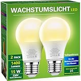 Briignite Die Glühbirne leuchtet. Eine Pflanzenlampe Pflanzen Lampe Wachstumslampe mit vollem Spektrum Pflanzenlampe E27 Sockel, 15W Wachstumslampe, Wachstumslicht für Zimmerpflanzen