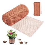 Mein HERZ Schneckenschutz 12.7cm x 6m,Kupferband Gegen Schnecken Schneckenzaun Kupfergeflecht Doppelschicht Schneckenabwehr Kupferzaun,Schneckenzaun Kupfernetz für Schneckenabwehr, Mäuse Abwehr