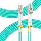 FLYPROFiber 20M OM4 LC auf LC LWL Glasfaser Patchkabel | Längenoptionen: 0,2m-100m, 40 GB/100 GB Duplex LC-LC 50/125 um Multimode LWL Kabel LSZH 20 Meter