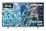 Samsung QLED 4K Q60D Fernseher 50 Zoll, Samsung TV mit Quantum Prozessor Lite 4K, 100 % Farbvolumen, 4K Upscaling, Samsung Tizen OS, Smart TV, GQ50Q60DAUXZG, Deutsches Modell [2024]