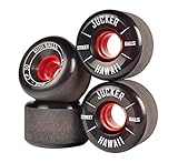 JUCKER HAWAII Longboard Rollen für Longboard, Skateboard, Cruiser & Mini Cruiser Wheels STREETBALLS - Longboard Skateboard Cruiser Rollen 60 MM 80A Mini Balls Black