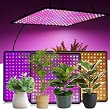Starnearby LED Lampe Grow, 1000W Pflanzenlampe LED Vollspektrum Pflanzenlicht, 225 LEDs Pflanzenleuchte, Pflanzenlampe mit Haken, Wachstumslampe für Pflanzen, Zimmerpflanzen, Gemüse (2 Stück A)