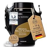 Mumijo Shilajit Kapseln aus dem Himalaya - 1000mg pro Tag - PREMIUM Shilajit Original - 150 Kapseln (entspricht 75g Shilajit Resin) Hoher Gehalt an Huminsäure & Fulvinsäure - Mumijo Kapseln - BODERRA