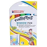 Edding Window Marker Fun e-16-5er Set Funtastics, 2-6 mm, sortiert; Packungsinhalt: 5 er Pack