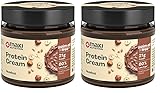 MaxiNutrition Protein Cream Haselnuss-Nougat 200g im Glas, Schokoladenaufstrich mit 21% Protein- und 24% Haselnussanteil, mit nur 7,7 Gramm Zucker (80% weniger als herkömmliche Streichcremes)