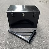 GMBAYUE Abschließbare Anhängerbox, Wasserfeste Deichselbox, Werkzeugbox Alu mit Griff und Schloss – Robuster, Wetterfester Werkzeugkasten für Pritschenanhänger(51x41x38cm/20x16x15in)