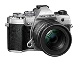 OM SYSTEM OM-5 Micro Four Thirds Systemkamera inkl. M.Zuiko Digital ED 12–45 mm PRO Objektiv, 20 MP Live MOS-Sensor, optimierte 5-Achsen-Bildstabilisierung, IP53, Silber/Schwarz