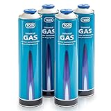 TOM 2 x, 4 x oder 8 x 330 g Universalgas Kartuschen mit Schraubgewinde 600 ml – Propan/Butan Gas Kartuschen LG-600 sind ideal für Unkrautbrenner, Abflämmgerät, Lötbrenner, Gaslampe & Co.