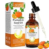 Kürbiskernöl für das Haarwachstum, Pumpkin Seed Oil Stimulieren Durchblutung der Kopfhaut an Natürliches kaltgepresstes Kürbiskern-Massageöl für den Körper, Hautöl für Frauen Männer – 60ml