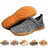 Joyoasis Barfuß-Wasserschuhe Unisex - Leichte, Schnelltrocknende Aquasocken mit Rutschfester Sohle für Strand, Pool (Grey, Erwachsene, Damen, 39, Numerisch, EU Schuhgrößensystem, M)