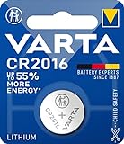 VARTA Batterien Knopfzelle CR2016, 1 Stück, Lithium Coin, 3V, kindersichere Verpackung, für elektronische Kleingeräte - Autoschlüssel, Fernbedienungen, Waagen