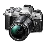 OM SYSTEM OM-5 Micro Four Thirds Systemkamera Inkl. M.Zuiko Digital 14-150mm F4-5.6 II Objektiv, 20 MP Live MOS-Sensor, Optimierte 5-Achsen-Bildstabilisierung, IP53, Silber/Schwarz