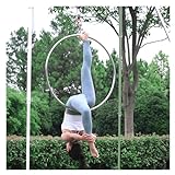 Aerial Hoop Yoga Outdoor-Aerial-Hoop 80cm/85cm/90cm/95cm/100cm, Aerial Lyra Hoop Spinning Round Swing für Männer und Frauen Tänzer, Single-Point-Yoga-Ring mit allem Zubehör, belastbar bis 300kg (Colo