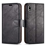 Case Collection für Samsung A10 Hülle - Leder Handyhülle mit Kartenfächern [RFID-Blockierung] Stoßfest [Ständer] Handy Schutzhülle für Samsung Galaxy A10 Hülle