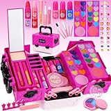 Lubibi Kinderschminke Set Mädchen,Schminkkoffer Mädchen Spielzeug Kinder,Waschbar Schminke Kinder,Make Up Set,Rollenspiel,Halloween Geburtstage Weihnachten Geschenke für Mädchen 4 5 6 7 8 9 10 Jahre