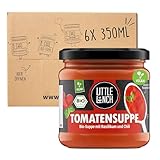 Little Lunch Bio Tomatensuppe | 100% Bio-Qualität | Vegan | Ohne zugesetzten Zucker | Glutenfrei | Laktosefrei | Keine künstlichen Zusätze | Ohne Geschmacksverstärker | 6 x 350ml