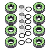 Reliant Jazzy Skateboardlager | Chromstahl hohe Geschwindigkeitslager für Longboard/Electric Skateboard | 90er Jahre im Leerlauf mit erweitertem innerem Ring | 8 Lager + 4 Achsehärme + 8