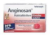 Tetesept Anginosan Halstabletten Kirsche - zuckerfrei - Halsschmerztabletten gegen akute Reizungen in Hals und Rachen, 5er Pack (5x 20 Stück)