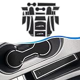 SXCY Kompatibel mit Hyundai Kona Hybrid N Line 2021 2022 2023 Antirutschmatten Kona Gummimatten für Mittelkonsole Matten Getränkehalter Matten Türnaht Rutschmatten Hyundai Kona Zubehör (Weiß)