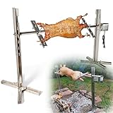 Automatisches Grill-Set Großer Edelstahl-Elektro-Universal-Motor BBQ Rotisserie Kit Outdoor Camping Grill Tools Mit Spieß Stäbe Gabeln, Für Schwein Rotisserie Schwein Lamm, 15W