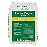 Beckmann 18,5 kg Areal Rasendünger 21+6+12 | Dünger Volldünger Ideal für Frühjahr und Sommer | für sattes kräftiges Grün