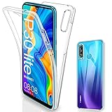 SOGUDE für Huawei P30 Lite Hülle, für Huawei P30 Lite Schutzhülle 360 Grad Full Body Front Und Rückenschutz Handyhülle Transparent Silikon Schutzhülle TPU Bumper für Huawei P30 Lite