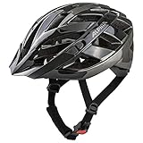 ALPINA PANOMA - Reflektierender & Optimal Belüfteter Fahrradhelm Mit Fliegennetz & Nachrüstbarem LED Für Erwachsene, Black-Anthracite, M (56-59 cm)