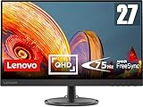 Lenovo C27q-35 | 27' WQHD Monitor | 2560x1440 | 60Hz | 250 nits | 4ms Reaktionszeit | HDMI | DisplayPort | AMD Radeon FreeSync | schwarz