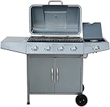 El Fuego Gasgrill Dayton 4 + 1 Brenner Grill Smoker Grillwagen BBQ