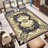 QGYFRE Gebetsteppich 160x200CM blau small Bedroom Rugs for Adults Decoration Gelber Innenteppich Large Square Floor Cushions Velvet weicher Teppich arbeitszimmer bürostuhl