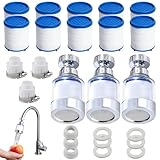 16 Teiliges Set Wasserfilter Wasserhahn, Kalkfilter Wasserhahn für Klares Leitungswasser, Transparentes Material Filter Für Trinkwasser, Für Home Badezimmer Küche Spüle