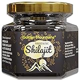Reines authentisches sibirisches Altai 'Golden Mountains' Shilajit-Harz Mumijo 100g - Messlöffel - Qualitäts- und Sicherheitszertifikat in jeder Box