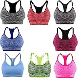 Libella 3er Pack Damen Bustier Bralette Sport BH Wohlfühl-BH Sportliche Comfort BH Gepolsterter Push UP Stützfunktion verstellbare Träger Ohne Bügel Yoga 3714 Zufallsprinzip SM