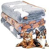 Votoko 1 Pack 3 Pet Hundedecke Katzendecke Waschbar Hundedecke Sofa Weiche Flauschig Hunde Decke für Kleine Mittlere Haustier Hunde Katzen Welpen Warme Matte, 76 x 53cm