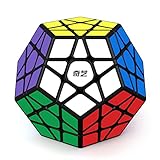 ROXENDA Dodekaeder Zauberwürfel, Pentagon Speed Cube - Einfaches Drehen & Glatt Spiel & Lebendige Farben, Aufkleber Cube