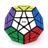 ROXENDA Dodekaeder Zauberwürfel, Pentagon Speed Cube - Einfaches Drehen & Glatt Spiel & Lebendige Farben, (Aufkleber)