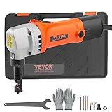 VEVOR Blechknabber, 550 W, 2200 U/min Geschwindigkeit, 360 Grad drehbar, elektrischer Knabber-Metallschneider, leicht, gerade Kurve und Kreisschnitt für Edelstahl, Aluminium, Kunststoff, Holzbrett