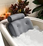 Everlasting Comfort Luxury Bath Pillow - Head, Neck, Back Support Cushion for Bathtub, Spa, Soaking
