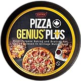 Crown Pizza Genius Pfanne 30,5 cm, professionelle Allzweck-Pfanne, antihaftbeschichtet, aluminisiert, hergestellt in Kanada, 3,8 cm tiefe Pizza-Pfanne