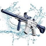 Elektrische Wasserpistole für Erwachsene und Kinder,500ML 2 in 1 Elektrisch Wasserspritzpistole Groß Externe Wasserflasche,Wasser Pistole Automatische Wasserpistolen für Sommer Schwimmbad Party