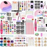 Komplettes Acrylpulver für Nägel, Acryl-Pulver, professionelles Set mit Werkzeugen für Nagelkunst, künstliche Nägel