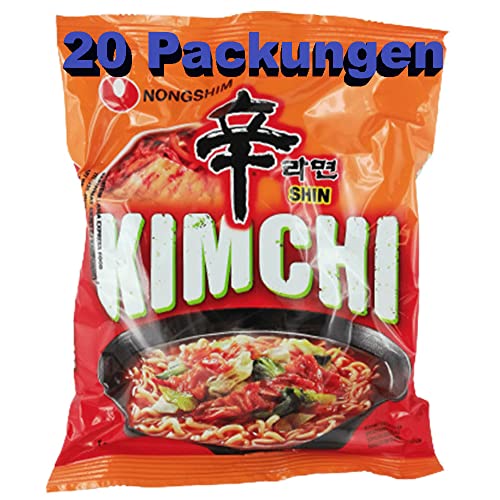 rumarkt Kimchi Instant Nudeln 20er Pack (20 x 120g) Instantgericht Instantnudeln